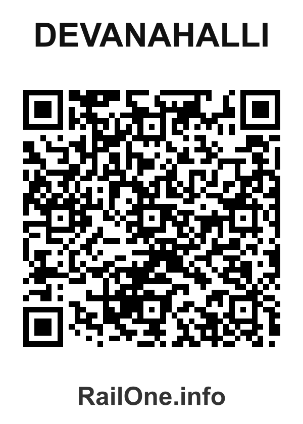 RailOne QR Code for Devanahalli station