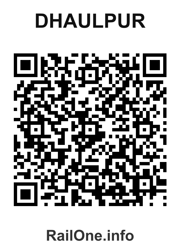 RailOne QR Code for Dhaulpur station