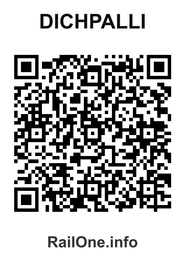 RailOne QR Code for Dichpalli station