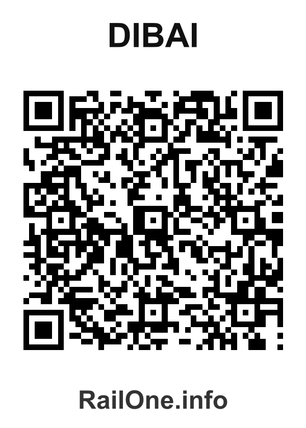 RailOne QR Code for Dibai station