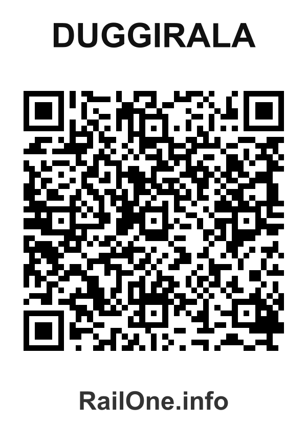RailOne QR Code for Duggirala station
