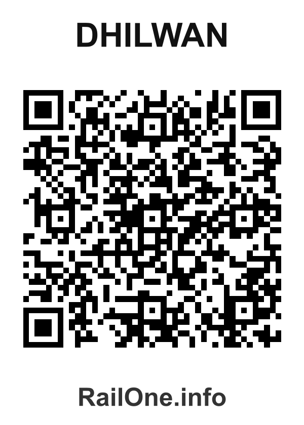 RailOne QR Code for Dhilwan station