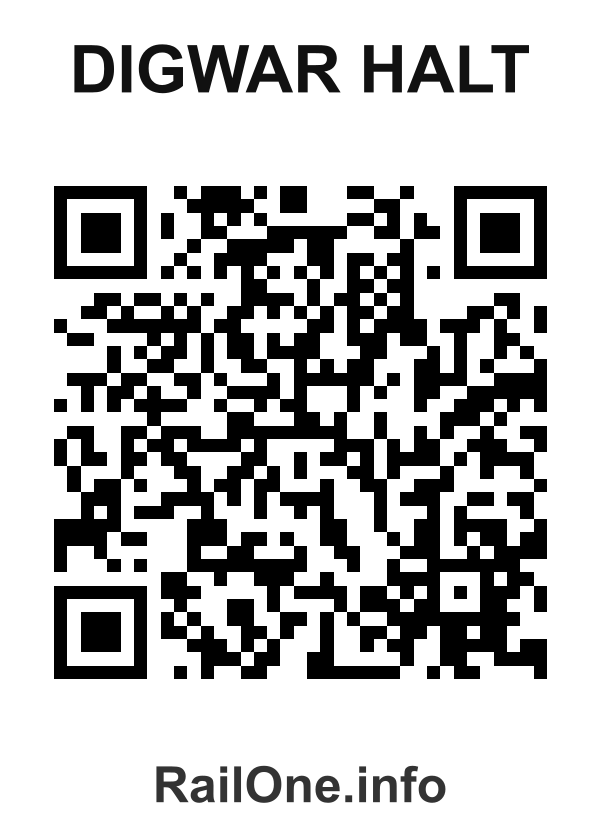 RailOne QR Code for Digwar Halt station
