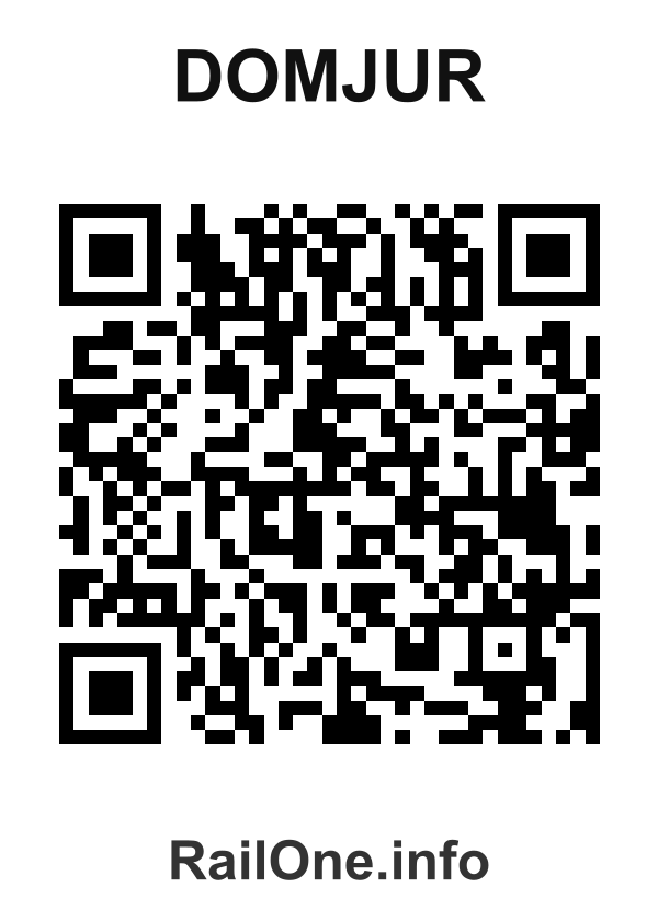 RailOne QR Code for Domjur station