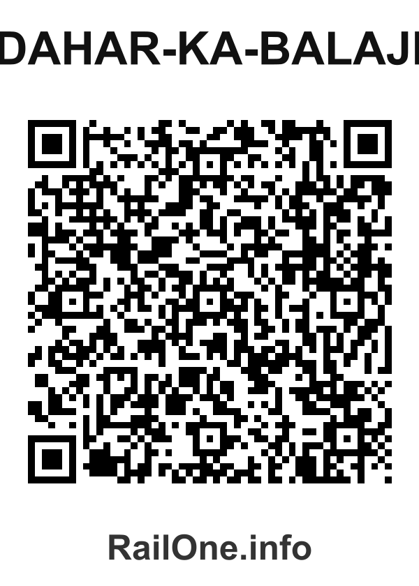 RailOne QR Code for Dahar-ka-balaji station