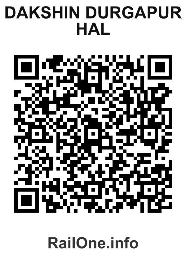 RailOne QR Code for Dakshin Durgapur Hal station