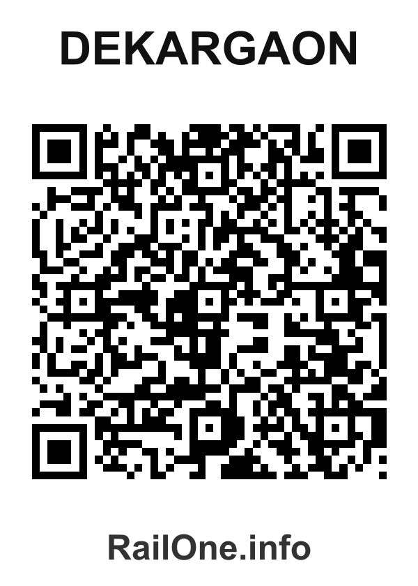 RailOne QR Code for Dekargaon station