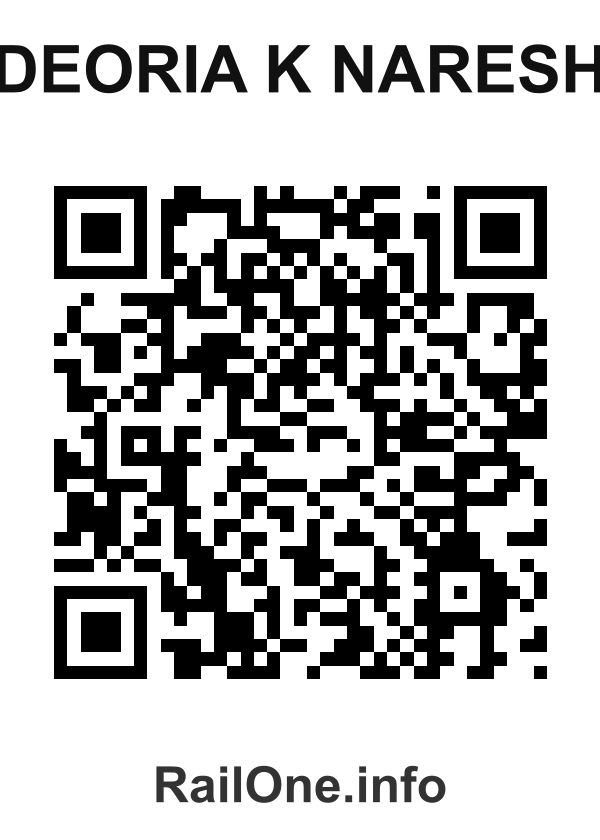 RailOne QR Code for Deoria K Naresh station