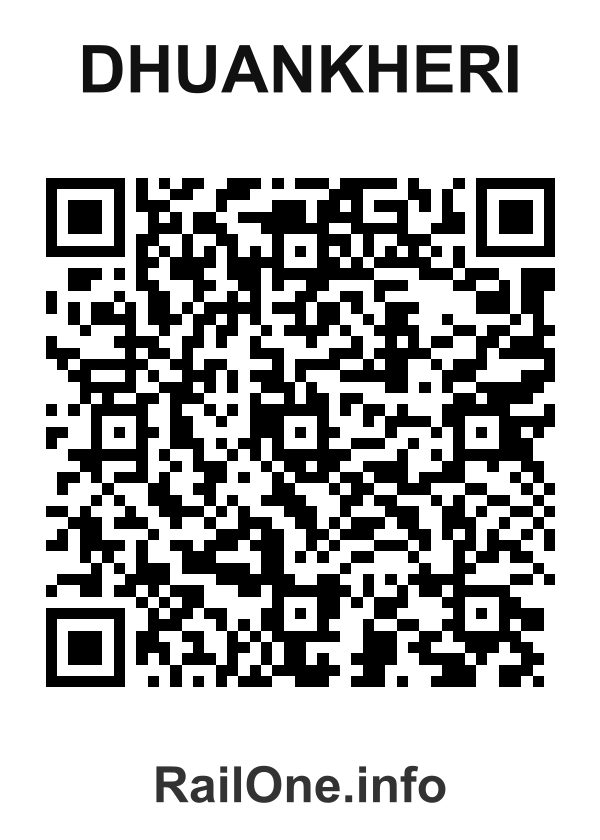 RailOne QR Code for Dhuankheri station