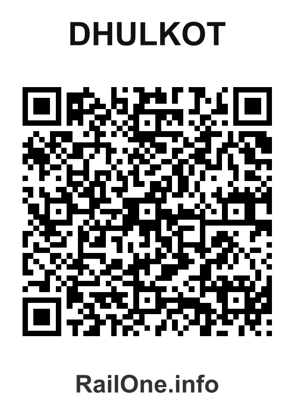 RailOne QR Code for Dhulkot station