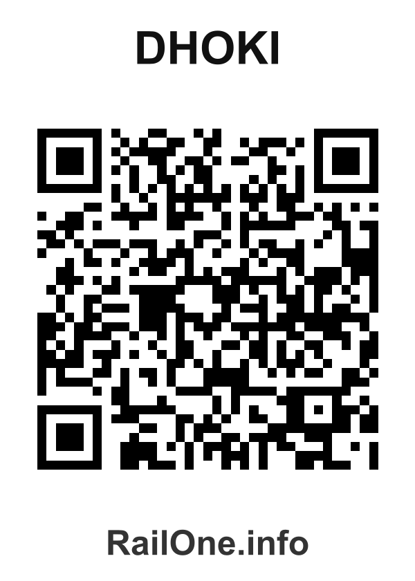 RailOne QR Code for Dhoki station