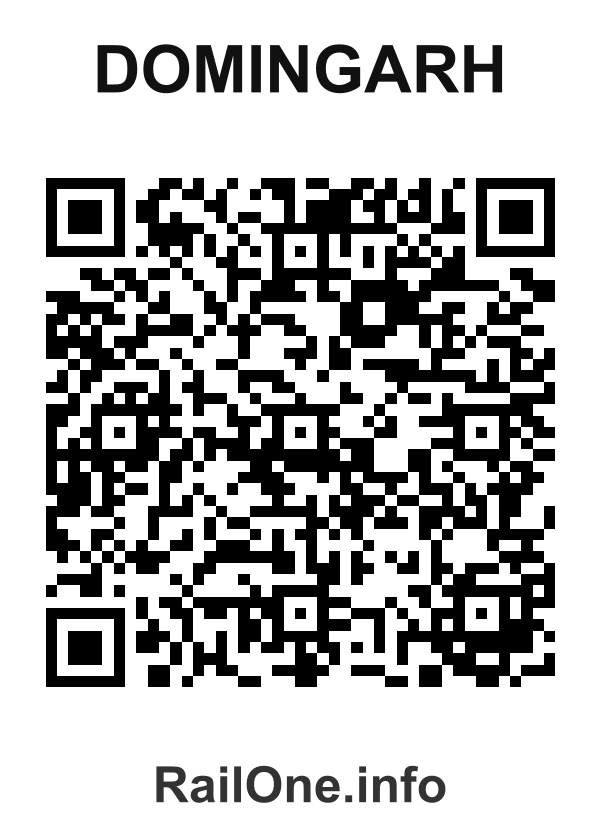 RailOne QR Code for Domingarh station