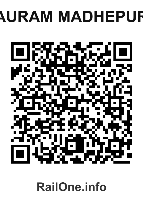 RailOne QR Code for Dauram Madhepura station