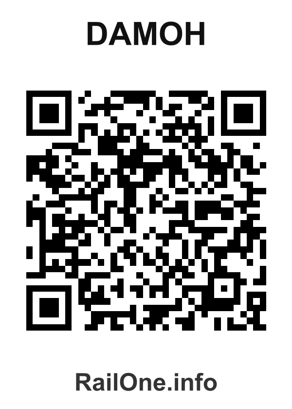 RailOne QR Code for Damoh station