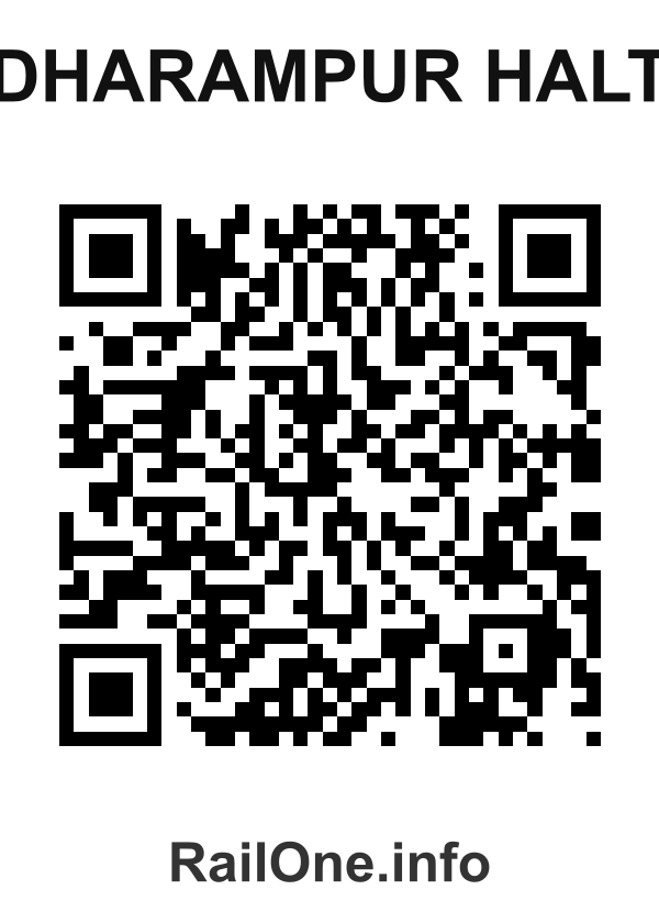 RailOne QR Code for Dharampur Halt station
