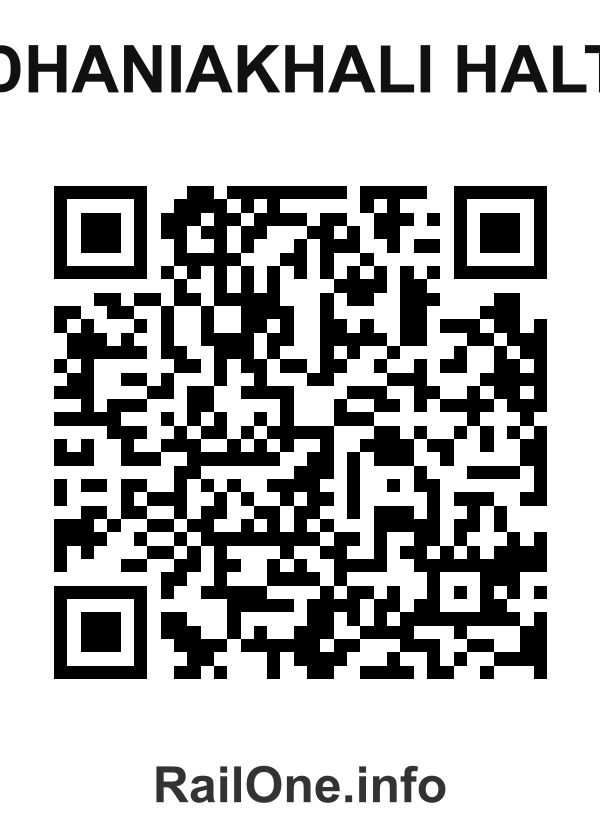 RailOne QR Code for Dhaniakhali Halt station