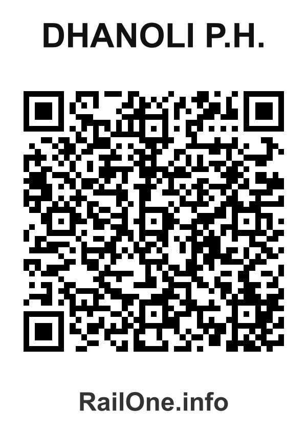 RailOne QR Code for Dhanoli P.h. station