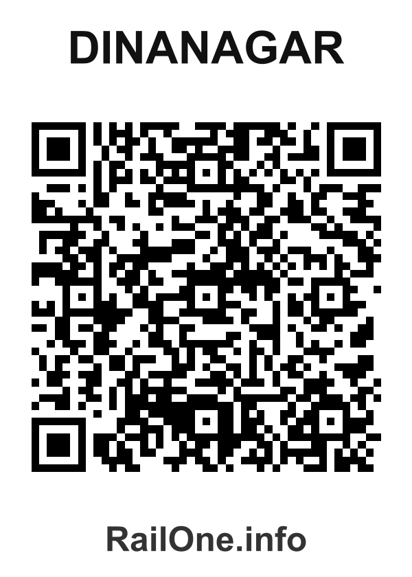 RailOne QR Code for Dinanagar station