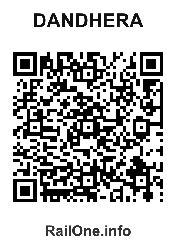 RailOne QR Code for Dandhera station