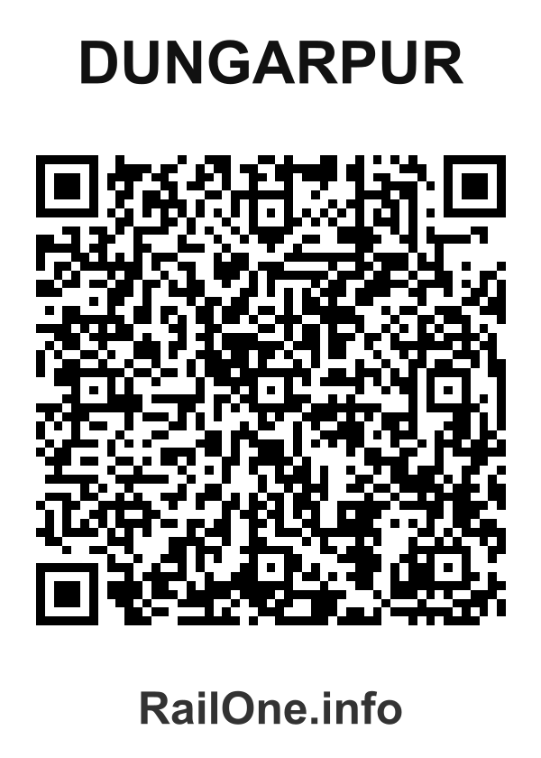 RailOne QR Code for Dungarpur station