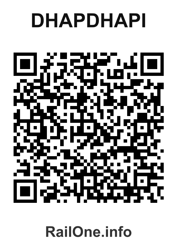 RailOne QR Code for Dhapdhapi station
