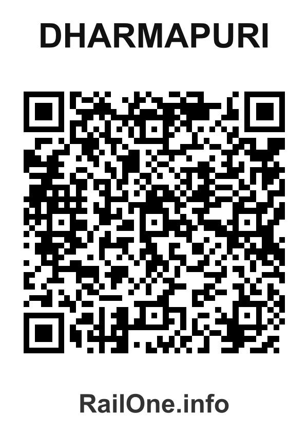 RailOne QR Code for Dharmapuri station