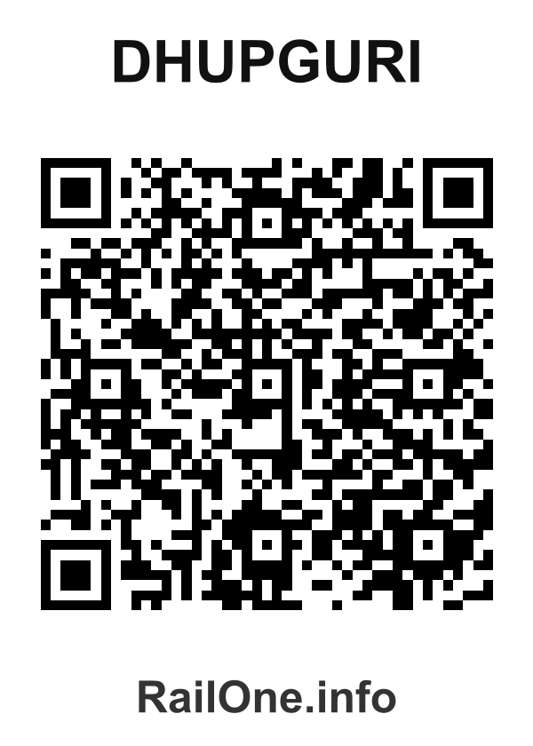 RailOne QR Code for Dhupguri station
