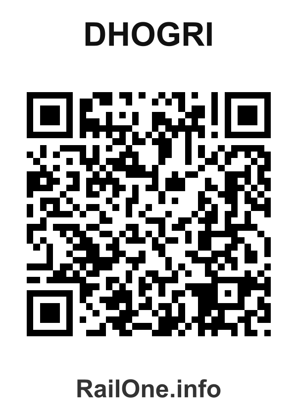 RailOne QR Code for Dhogri station