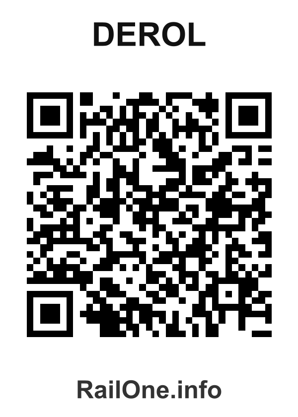 RailOne QR Code for Derol station