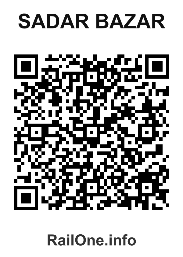 RailOne QR Code for Sadar Bazar station