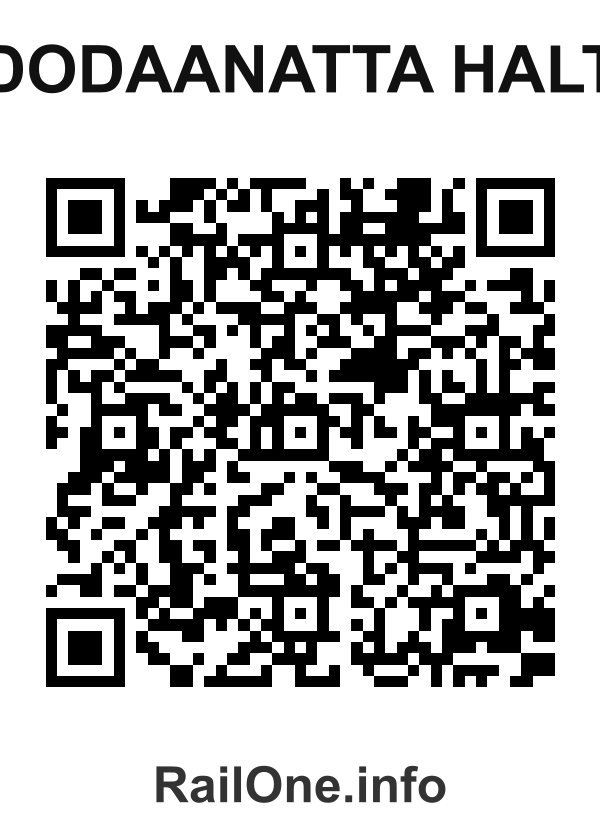 RailOne QR Code for Dodaanatta Halt station
