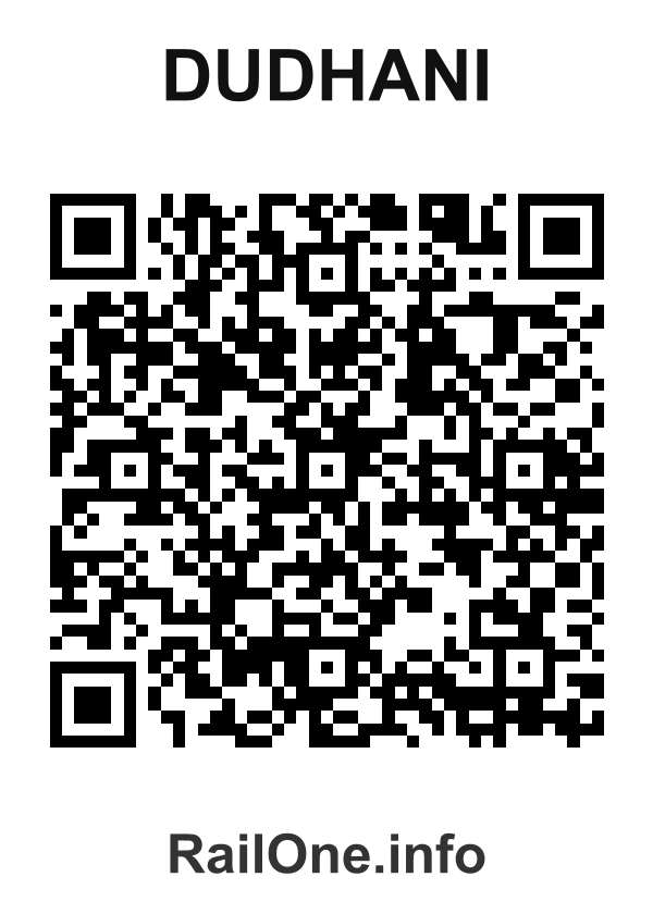 RailOne QR Code for Dudhani station