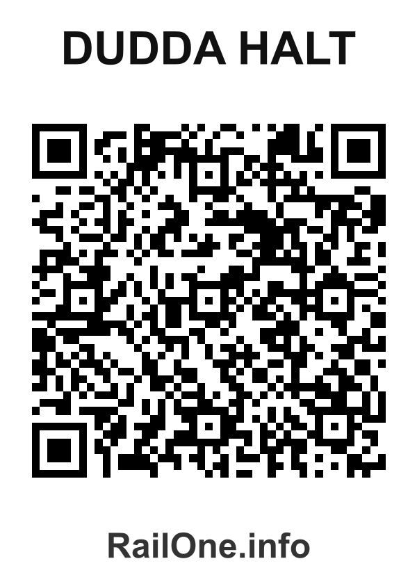 RailOne QR Code for Dudda Halt station