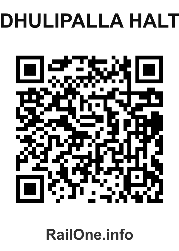 RailOne QR Code for Dhulipalla Halt station