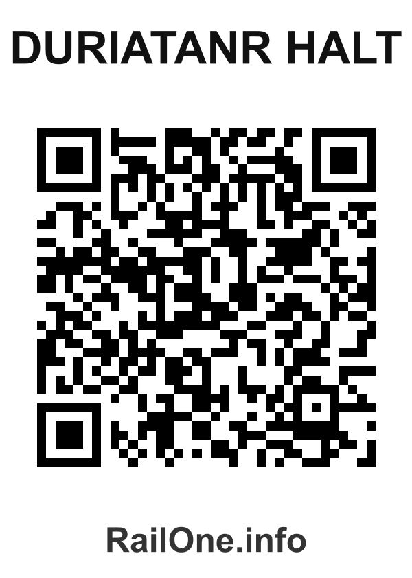 RailOne QR Code for Duriatanr Halt station