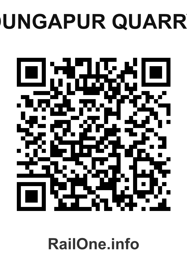 RailOne QR Code for Dungapur Quarry station