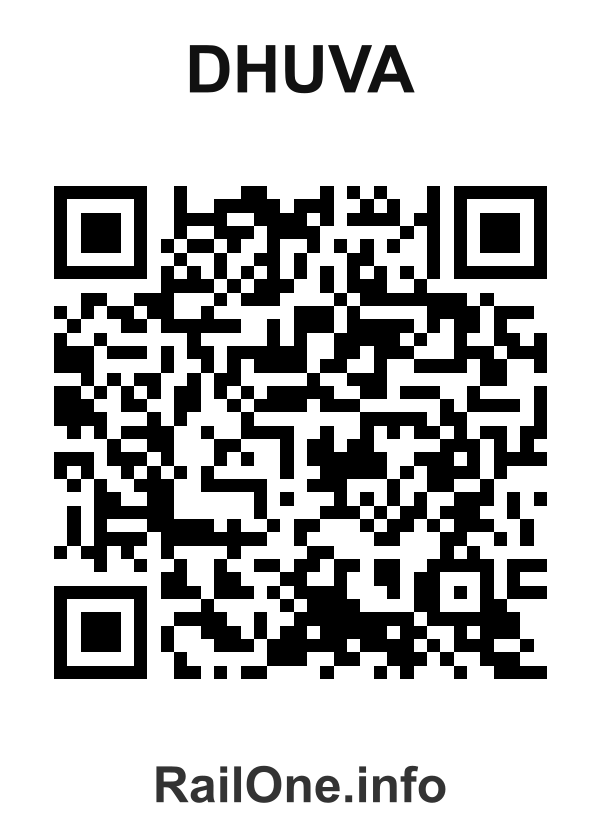 RailOne QR Code for Dhuva station