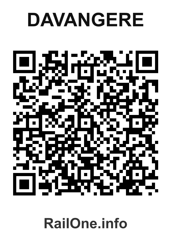 RailOne QR Code for Davangere station