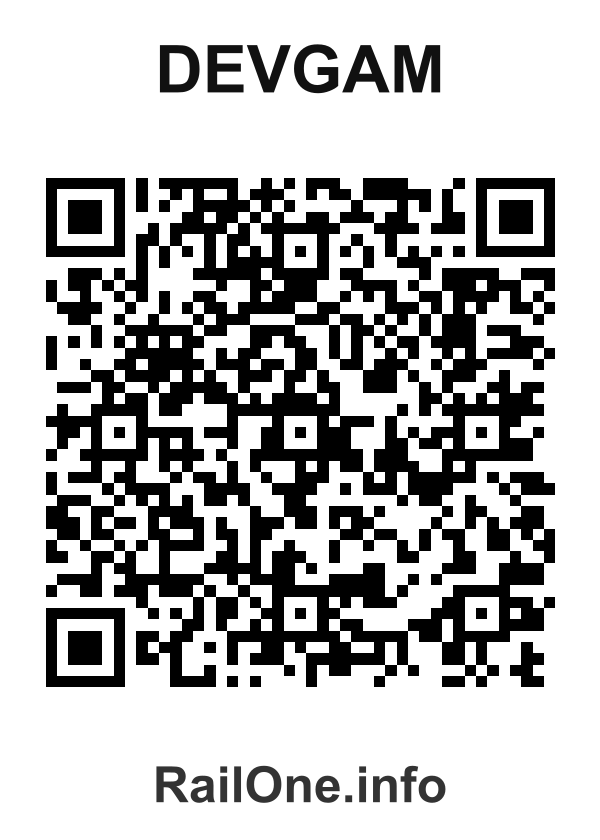 RailOne QR Code for Devgam station