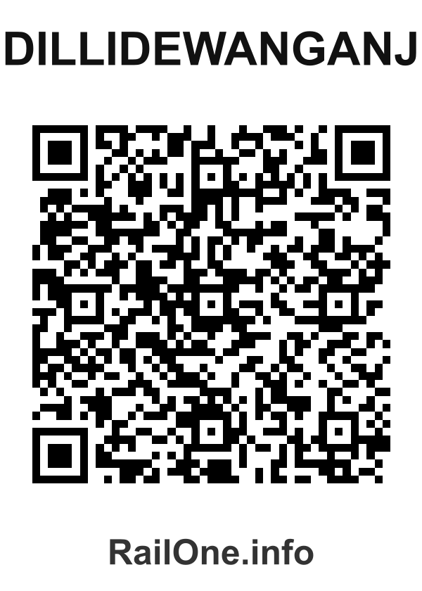 RailOne QR Code for Dillidewanganj station