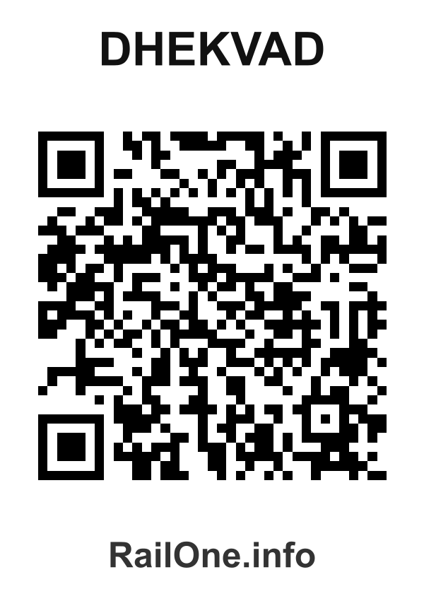 RailOne QR Code for Dhekvad station