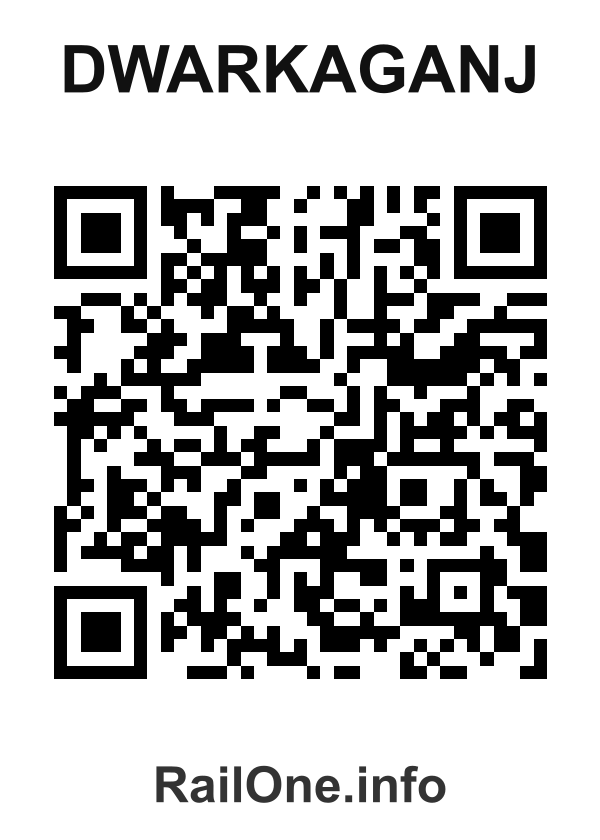 RailOne QR Code for Dwarkaganj station