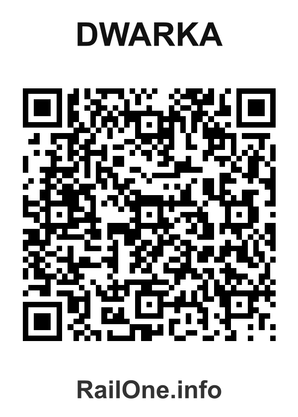 RailOne QR Code for Dwarka station