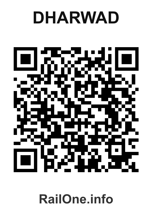 RailOne QR Code for Dharwad station
