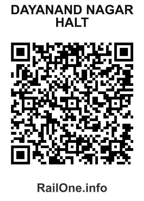 RailOne QR Code for Dayanand Nagar Halt station