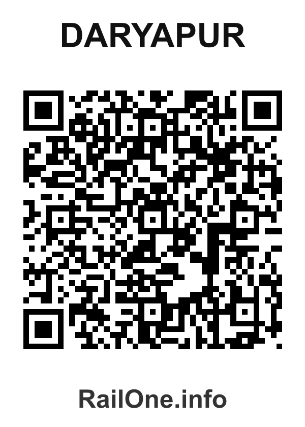 RailOne QR Code for Daryapur station