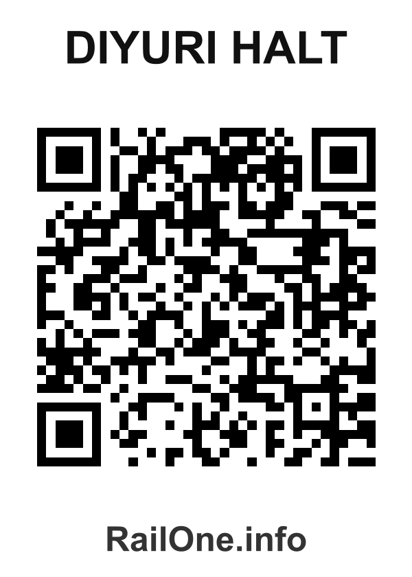 RailOne QR Code for Diyuri Halt station