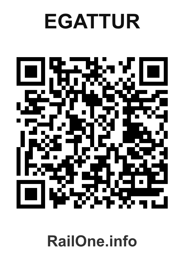 RailOne QR Code for Egattur station