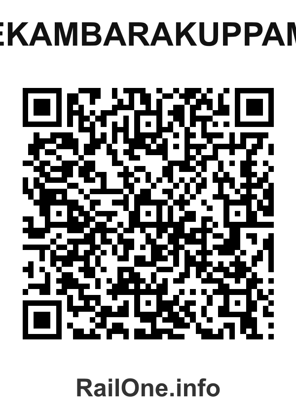 RailOne QR Code for Ekambarakuppam station