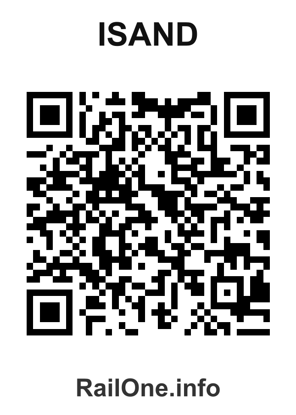 RailOne QR Code for Isand station